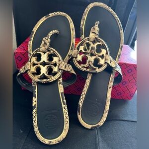 Gold Medallion Tory Burch Sandals